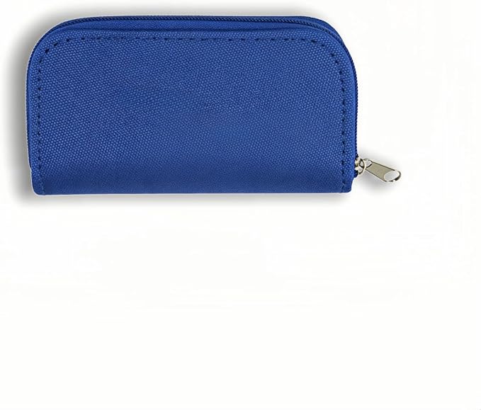 Memory Card Storage Carrying Pouch Case, Holder Wallet for CF/SD/SDHC/MS/DS, Fashion and Durable Solid Color 22 Card Slot for Media Storage Organization (Blue) by Unknown