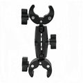 Double Super Clamp Mount Umbrella Holder with 360° Magic Arm, Heavy Duty Camera & Pole Clamp for Photography Light Stand, Monitor Bracket, Chair, Reflector & Crossbar Mount, 8.27“ by LSYRIA