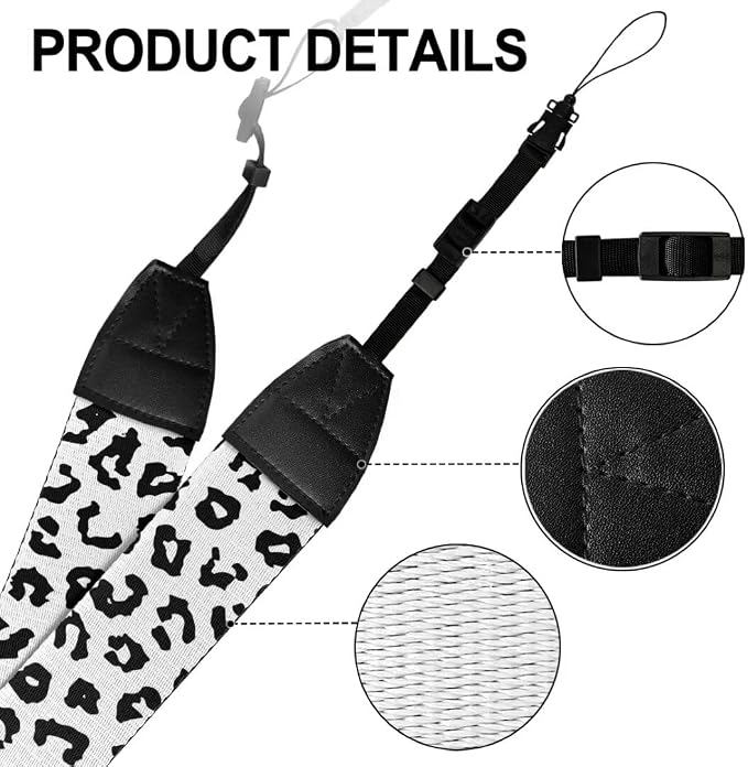 Coldinair Black Adjustable Camera Strap Universal Neck & Shoulder Soft Padded Strap for All DSLR Cameras,Binoculars - Image 7