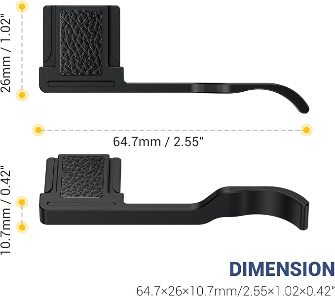 Metal Thumbs Up Grip for Ricoh GR IV GRIV GR4 GR IV HDF Monochrome | Hot Shoe Cover Cap Protector for GR IV GRIV GR4 GR IV HDF Monochrome, Better Balance and Comfortable Secure Grip - Image 6