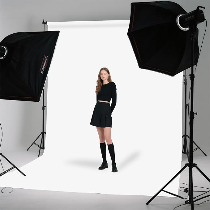 White Photo Backdrop for Photoshoot Background Photography 7x10ft | Polyester, Portrait Product Professional Fashion Shoot, Festival Celebrations - Image 4
