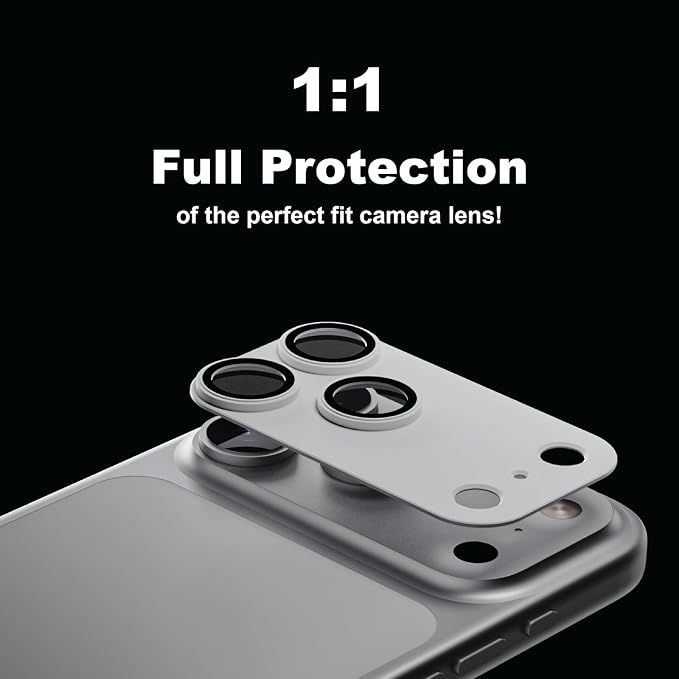 iPhone 17 Pro Camera Lens Protector, White | Aluminum, Sapphire Glass - Image 2