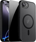 Magnetic for iPhone 17e Case & iPhone 16e Case, Black | Full Camera Protection, Privacy Screen Protector, Compatible with MagSafe, Translucent Matte Shockproof Cover for 17 e 16 e by ZOZDOKG