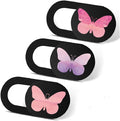 Webcam Cover Slide Ultra Thin Laptop Camera Privacy, 3 Butterfly | 3 Pcs Buterfly, Ultra thin camera cover fit for Cell phone desktop tablet PC, front camera blocks webcam to protect privacy by IMNEXT2U