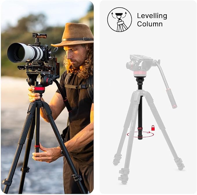 Manfrotto Video kit, Head 500 Series (Head 502+ Alu Tripod 055 Levelling) - Image 2