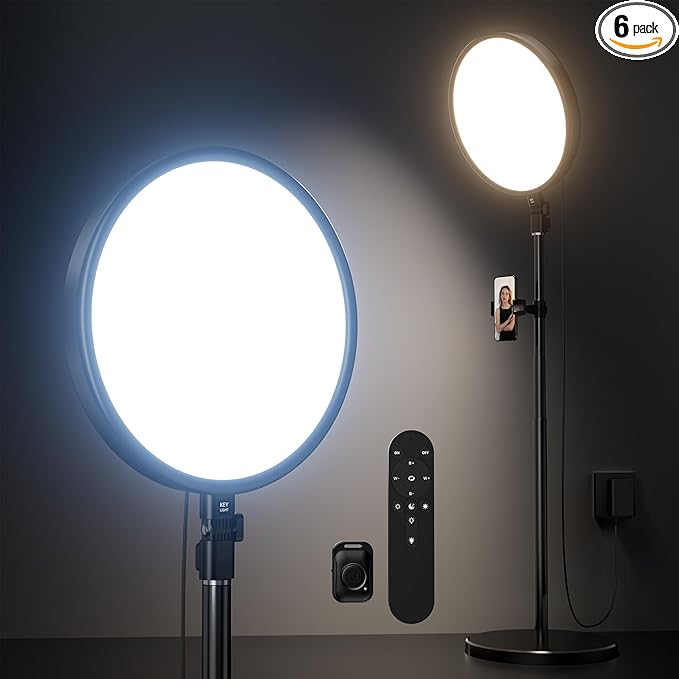 Large Ring Light with 79" Stand, 6500K Professional Full-Screen Big Ring Light with Stand and Phone Holder, Selfie Light with Remote for Studio Video Photography, TikTok, YouTube, Live Stream by Weilisi