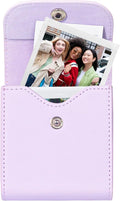 CAIYOULE Square Photo Pouch for Fujifilm Instax SQ Films, Purple | PU Picture Holder Case for Fujifilm Instax SQ1/40/20/10/6/SP-3 2.9x3.4" Film, Photo Storage Pocket, Can hold 50+ SQ Photos by CAIYOULE