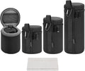 ARVOK Camera Lens Case, Water Resistant Protective Pouch for DSLR Camera, 4 Size Thick Bag for Nikon, Tamron, Sigma, Pentax, Sony, Fuji, Panasonic (4 Pack) by ARVOK