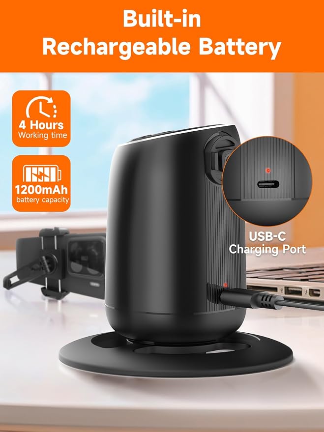 Rollei Auto Face Tracking Tripod, Desktop Smartphone Gimbal Stabilizer Phone Holder with AI Track for iPhone/Android Stand for Filming Streaming Tiktok Video Vlog | Mobile Stand with Motion Sensor for Tiktok Live Streaming Video Vlog Recording, Tripod ... - Image 6