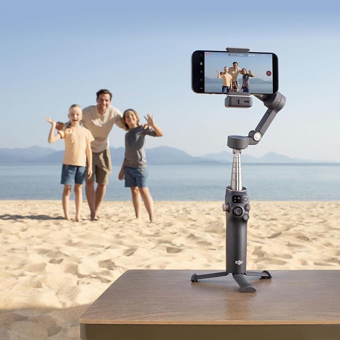 DJI Osmo Mobile 7P Gimbal Stabilizer for iPhone, Android, Native Tracking, Lighting, 3-Axis Phone Gimbal, One-Tap Edit, Built-in Extension Rod & Tripod, 10hrs Use, Phone Charging (Renewed) - Image 8
