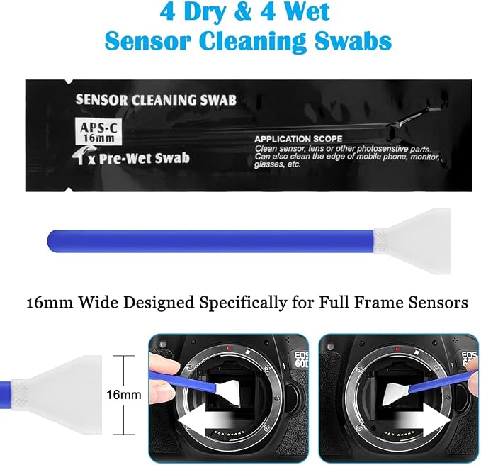 ARVOK Professional Camera Cleaning Kit(32 pcs), Including Air Blower/Cleaning Pen/Cleaning Spray/Cleaning Cloth/Lens Brush, Lens Cleaning Kit for DSLR Cameras Compatible with Canon, Nikon, Sony - Image 4