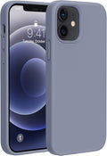 Miracase Silicone for iPhone 12 Case and iPhone 12 Pro Case, Lavender Gray | Liquid Silicone Gel Rubber Shockproof Drop Protection Phone Case for iPhone 12/12 Pro 6.1 inch by Miracase