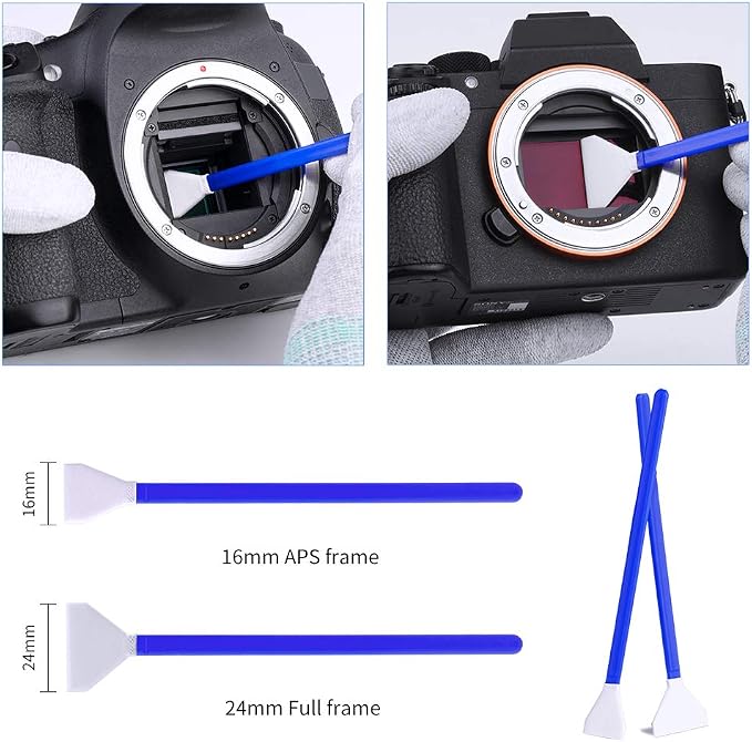 K&F CONCEPT Professional Lens Cleaning Kit for DSLR & Mirrorless Cameras with APS-C/Full-Frame Sensor Cleaning Swabs/Lens Cleaner/Gloves/Camera Blower/Lens Pen Brush/Microfiber Cloths/Carrying Case - Image 4