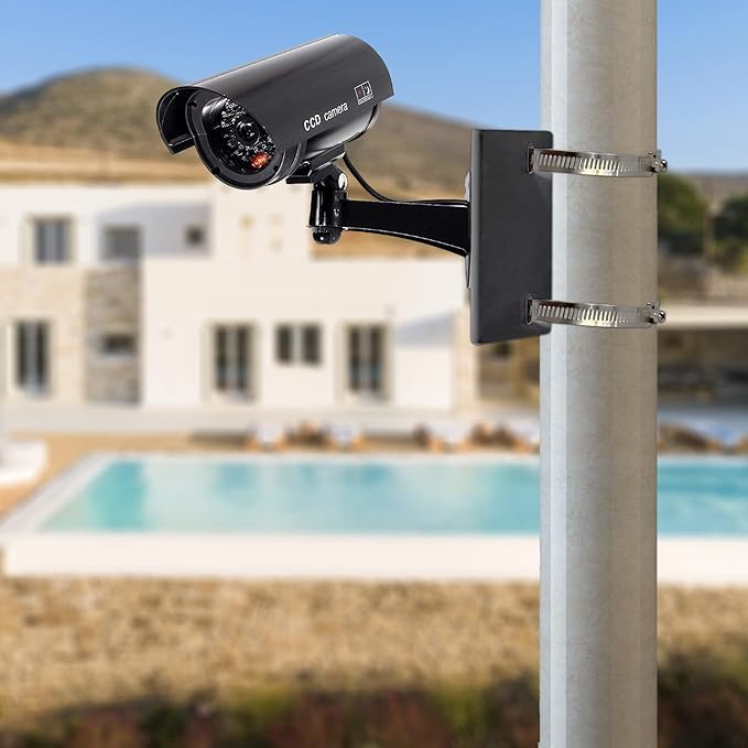 WiTi Universal Vertical Pole Mount for Security Camera, Solid Metal Mounting Corner Bracket with 2 Loops, Suitable for CCTV Cameras LED Wall/Stage Lights, Solar Panels - Image 2