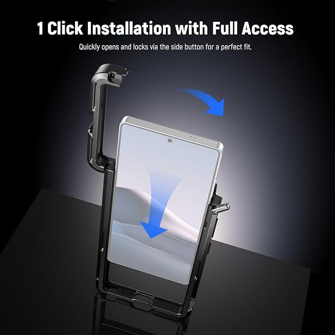 NEEWER PA082 S25 Ultra Phone Cage Holder for Recording Filming with 2X Handle, 67mm Filter Adapter, 17mm Lens Backplate, T Mount Adapter, Video Rig Stabilizer Compatible with Samsung Galaxy S25 Ultra - Image 6