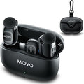 Movo NanoMic Dual USB-C Wireless Microphone for iPhone 15/16/17 and Up, Android, iPad Pro & Laptops – Wireless Lavalier Mic for USB-C Smartphones & Devices, Great for Vlogging & TikTok by Movo