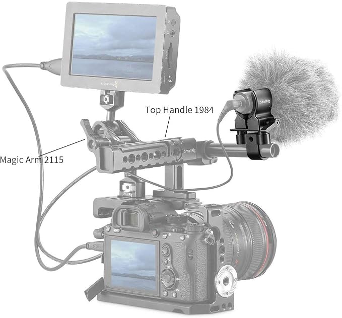 SmallRig Universal Shotgun Microphone Mount for 19-25mm Diameter with Elastic Silica Gel, Shockproof and Noise Absorption 1993B - Image 4