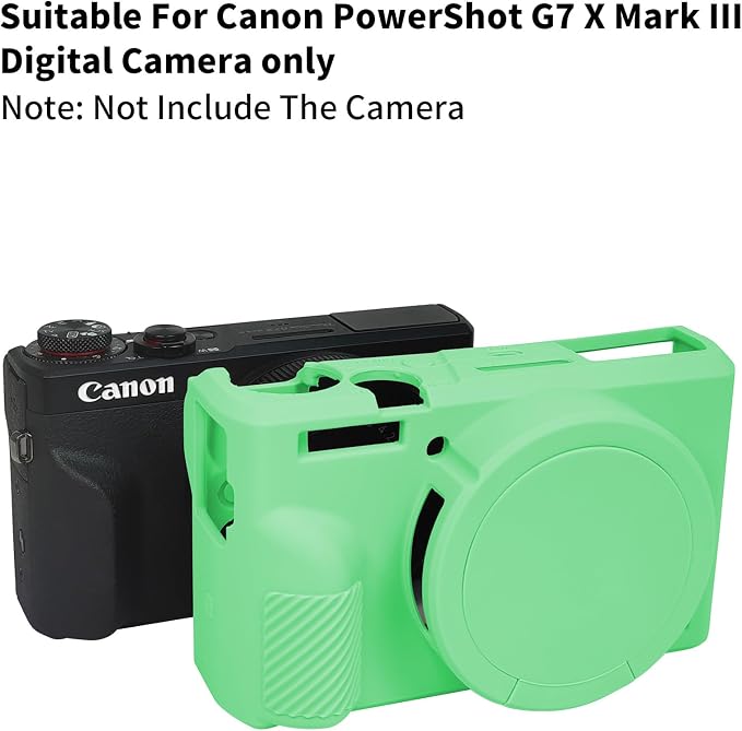 Easy Hood Camera Case Cover for Canon Powershot G7X Mark III(Turquoise) | With Removable Lens Cover,Soft Silicone Protective Case,Anti-Scratch,Slim Fit,Enhanced Grip,Lightweight Camera Accessories - Image 5