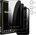 Romkasi 3 Pack Privacy Screen Protector for iPhone 17e 6.3 Inch with 3 Pack Camera Lens Protector, Anti Spy Tempered Glass Film, Anti-Scratch, Touch Sensitive, Case Friendly by Unknown