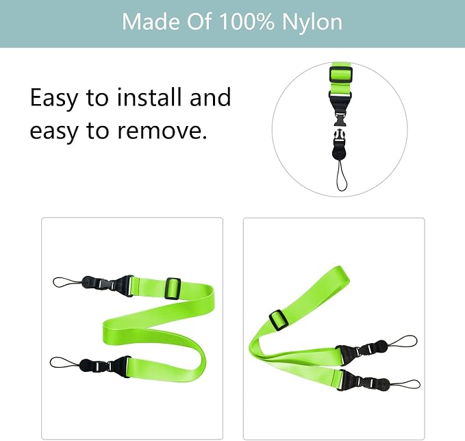 3 Pack Adjustable Shoulder Strap, iPad Strap Nylon Neck Lanyard | for iPad/Samsung Tablet Case,Camera Binocular Crossbody Laptop Luggage Bag - Image 4