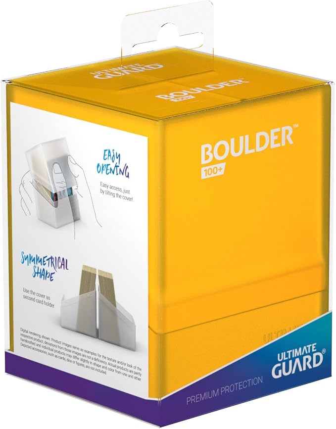 Ultimate Guard Boulder 100+ Classic, Deck Case for 100 Double-Sleeved TCG Cards, Amber, Secure & Durable Storage for Trading Card Games, Soft-Touch Finish - Image 8