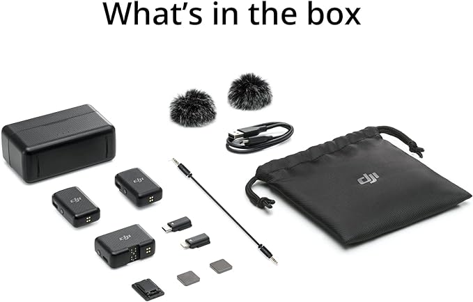 DJI Mic (2 TX + 1 RX + Charging Case), Wireless Lavalier Microphone, 250m (820 ft.) Range, 15-Hour Battery, Noise Cancellation Wireless Microphone for PC, iPhone, Record Interview, YouTube, Black | 15-Hour Battery, Easy for carrying and instant use wit... - Image 6