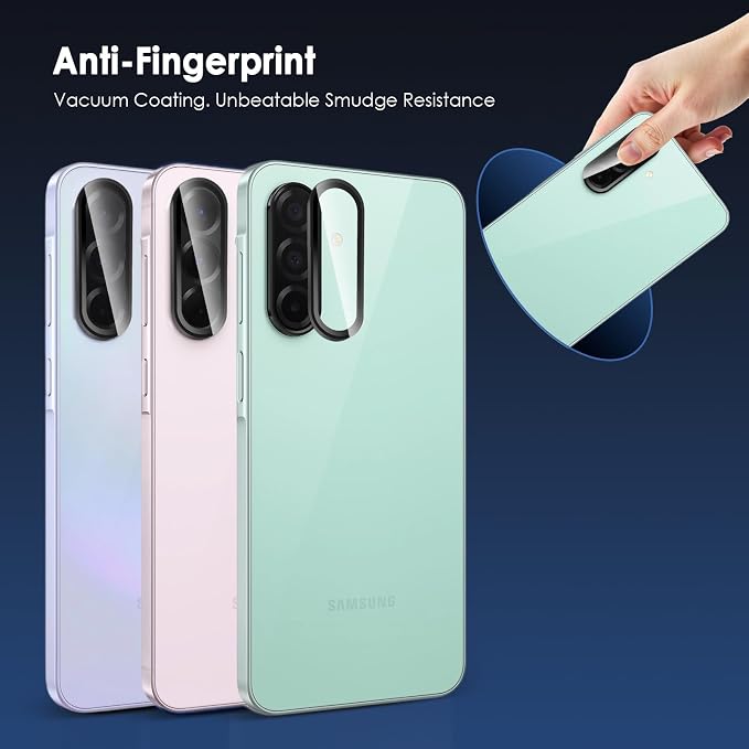 Camera Lens Protector for Samsung Galaxy A26 & A36 & A56, Black | AR+AF, 9H Tempered Glass, Individual Metal Ring, Anti Glare, Fall Protection, Camera Screen Cover - Image 6