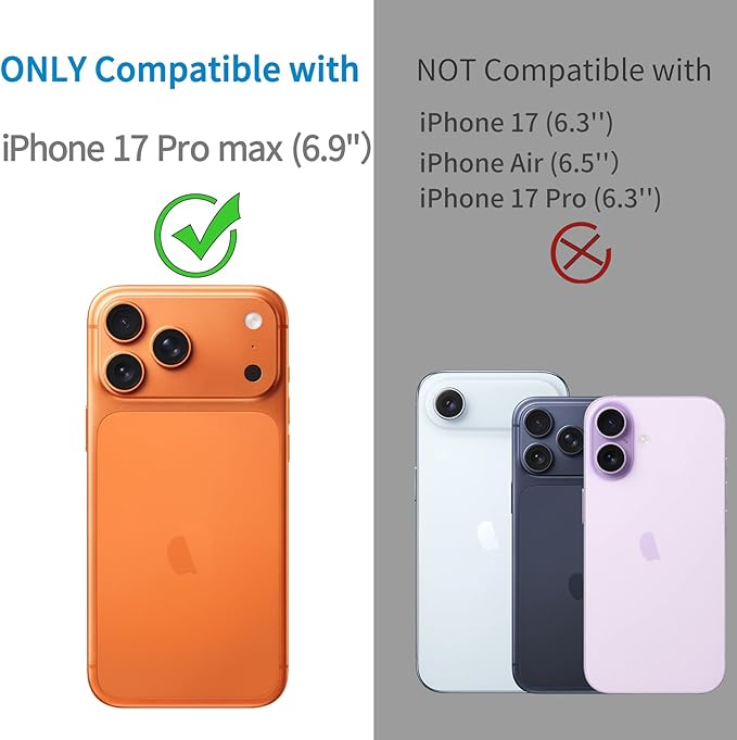 Dengduoduo 3 Pack Camera Lens Protector for iPhone 17 Pro Max, Tempered Glass, Ultra HD, 9H Hardness, Anti-Scratch, Case Friendly,[No Affect on Night Shots], Glitter Red - Image 2