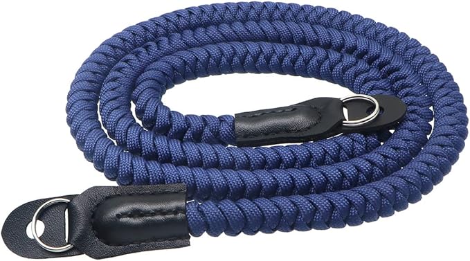Paracord Woven Camera Neck Shoulder Strap Belt Hand Compatible with Canon Nikon Sony Olympus Pentax Fujifilm Panasonic SLR DSLR Digital Mirrorless Cameras 42inch Navy Blue by HITHUT