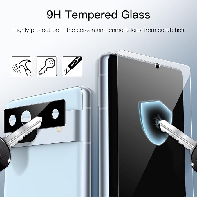 JETech Screen Protector for Google Pixel 7a, 2+2 Pack | with Camera Lens Protector, HD Clear Tempered Glass, Anti-Scratch Protection, Easy Installation Tool - Image 6