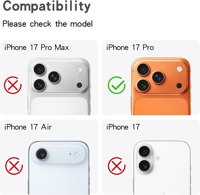Bling Diamond Camera Lens Protector Compatible with iPhone 17 Pro, Metal Glitter Gem Camera Cover，9H Tempered Glass lens full Screen Sparkle Rhinestone Protector - Image 2