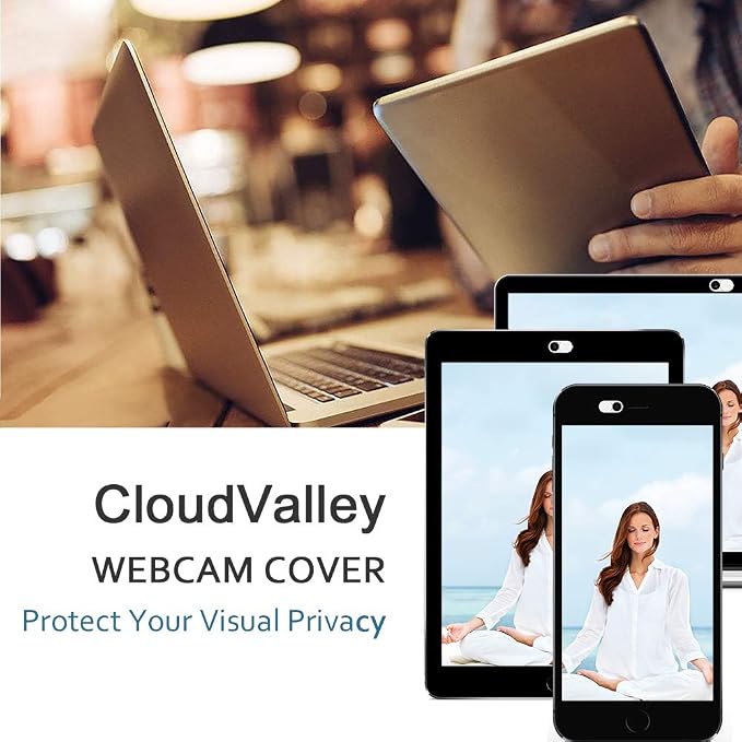 CloudValley Laptop Webcam Cover Slide, Metal 0.023 Inch Ultra-Thin White | Web Webcam Cover for MacBook Pro / Air, Laptop, iMac, iPad, iPhone 8/7, PC Accessories, Privacy Protection, 2 Packs - Image 7