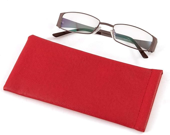 TRIUMPH VISION Eyeglass Case Glasses Case Soft Sunglass Pouch Sleeve 3 Pack | Slim Lightweight Alternative to Bulky Case, Leather Lined Protect Lens, Squeeze Easy to Use, Stylish Portable for Daily Use - Image 5