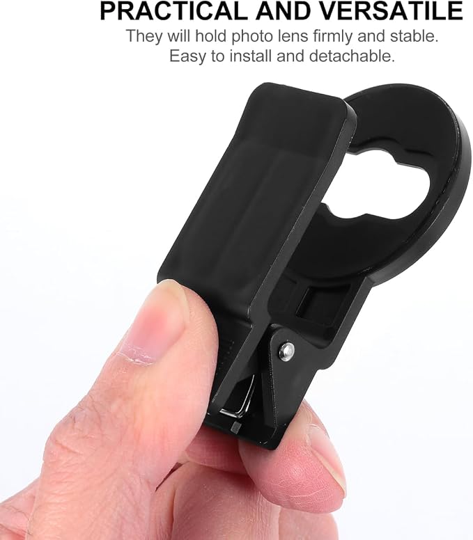 SEWACC Phone Lens Clips Universal Mobile Phone Photography External Lens Clip for Wide Angle Macro and Fisheye Lenses Screw Clamp Design 2 Pcs for Smartphone Camera Accessories - Image 8