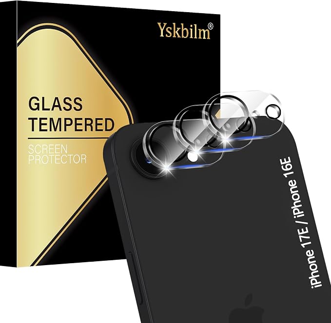 (3 Pack) Camera Lens Protector for iPhone 17e / iPhone 16e, Anti Scratch, Bubble Free,Tempered Glass Screen Protecto by Unknown