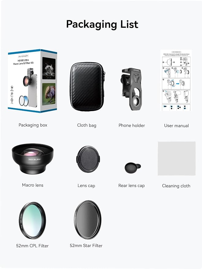MIAO LAB 100 Ultra Macro Lens + 52mm CPL Filter & Star Filter - Macro Lens for iPhone, Android Phone | Professional Macro Photography of Flowers, Iinsects, Jewelry, Food Details and Small Objects - Image 9
