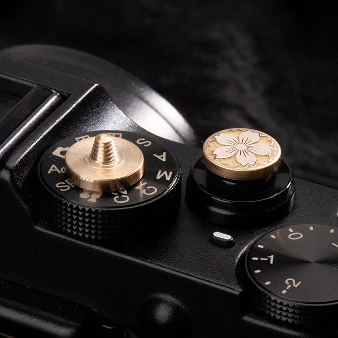 Cherry Blossom Shutter Button for Fujifilm XT5 XT30 X100VI for Leica | Brass alloy shutter Botton pattern scratch-resistant For Fuji XT5 XT4 XT3 XT30 XT30II XT30III XT20 X100V For Nikon For Leica - Image 3