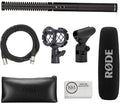 Rode NTG2 Condenser Shotgun Microphone Bundled with Universal Shockmount + XLR Microphone Cable + Cleaning Cloth (4 Items) by R%C3%98DE