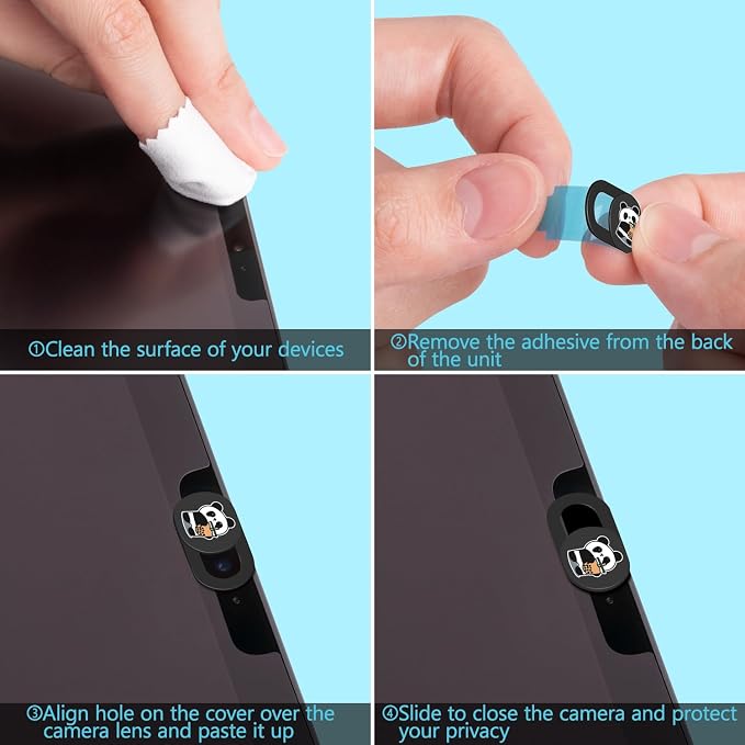 Laptop Camera Cover Slide, Computer Camera Cover, Camera Privacy Cover, Webcam Accessories for Laptop, iPhone, iPad, Computer, MacBook, Smartphones, Protective Covers for Personal Privacy Security - Image 7
