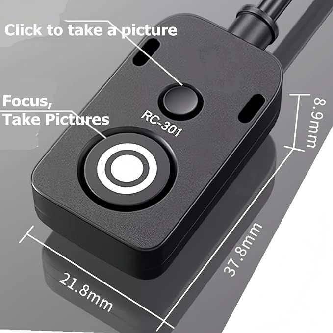 Shutter Release Cable Wired Remote Switch Cord Replacement RS-60E3 for Canon Rebel R6,R7,R8,R10,EOS RP,M5,M6, M6I1,77D,70D,80D,90D,750D, G1XIII,G3X,G5X,800D,SX50HS,SX60HS,200D,200DII - Image 8