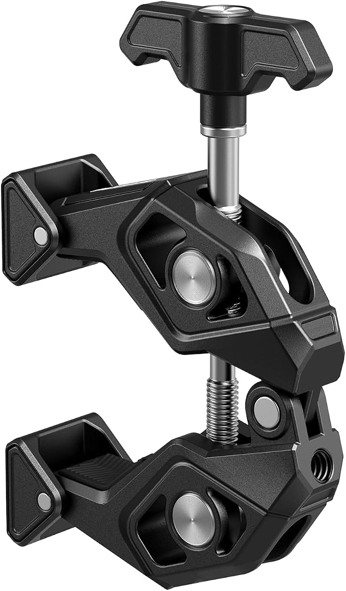 SMALLRIG Crab-Shaped Super Clamp with Swivel Tip & 1/4"-20 Expansion Holes, Max Clamping 50mm (2") for Camera Mounts, Tripod Accessories, Round Tube/Flat Surface, 5319 by SmallRig