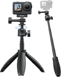 TELESIN 46cm/18.1in Mini Selfie Stick Tripod for All Action Camera | 360° Ball Head Extended Handle Grip Pole for DJI Osmo Nano Action 6 5 4, Pocket 4 3, GoPro 13 12, Insta360 X5 X4, Xtra Edge by telesin