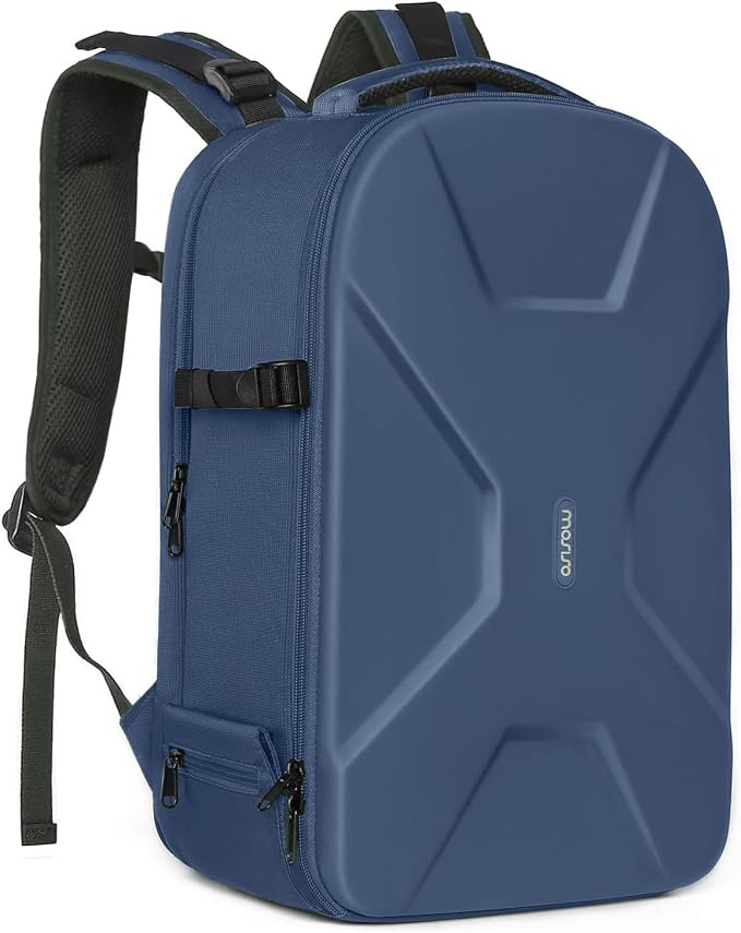 MOSISO Camera Backpack, DSLR/SLR/Mirrorless Photography Camera Bag | 15-16 inch Waterproof Hardshell Case with Tripod Holder&Laptop Compartment Compatible with Canon/Nikon/Sony, Steel Blue by MOSISO