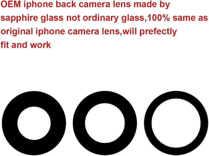 2 Set OEM Back Rear Camera Lens Glass Replacement for iPhone 14 Pro and iPhone 14 Pro Max with Reparing Toolkit - Image 2