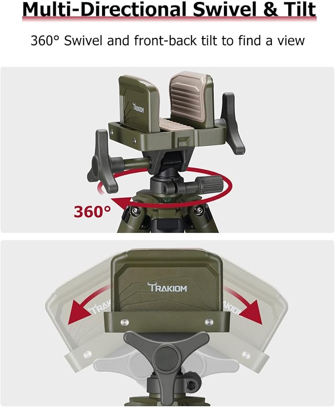 Trakiom Clamping Tripod Rest Aluminum Frame with Integrated Clamp Head - Image 2
