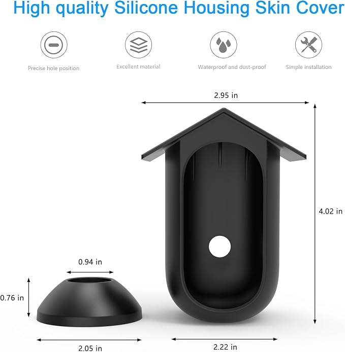 HOLACA Protective Silicone Skin for Arlo Essential Security Camera(2nd&3rd) | Anti-Scratch Cover - Extra Protection, 2 Pack-(Not for Essential XL Version) - Image 7
