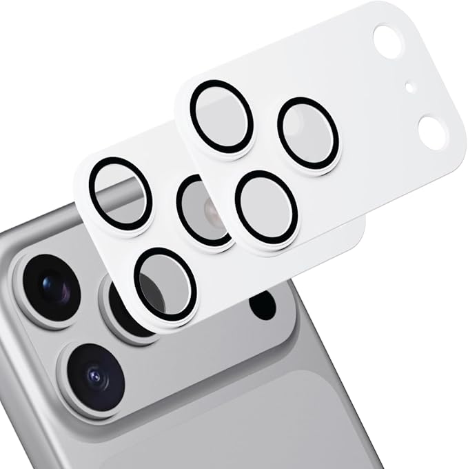 for iPhone 17 Pro Max Camera Lens Protector, 2 Pack |Aerospace-Grade Aluminium with [ Automotive-Grade Spray Paint Craft ] | Anti-Glare Sapphire Glass | Colour-Matched Finish White by MCraftsman