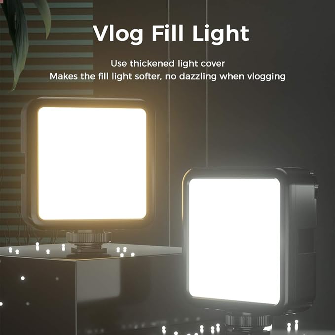 ULANZI VL-81 3000mAh Bi-Color LED Video Light w Softbox - 3200K-5600K+CRI95 Rechargeable Camera Light, 3 Cold Shoe Mount for DSLR/GoPro/Sony/Canon/iPhone, Vlog Filming TikTok Live & Photography - Image 2