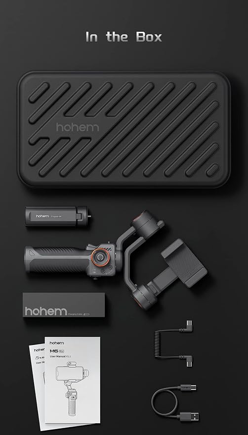 Hohem iSteady M6 Gimbal Stabilizer for Smartphone, 3-Axis Cell Phone Stabilizer Built-in OLED Display 400g Payload Reverse Charging Android and iPhone Gimbal with Inception Motion Timelapse - Image 6