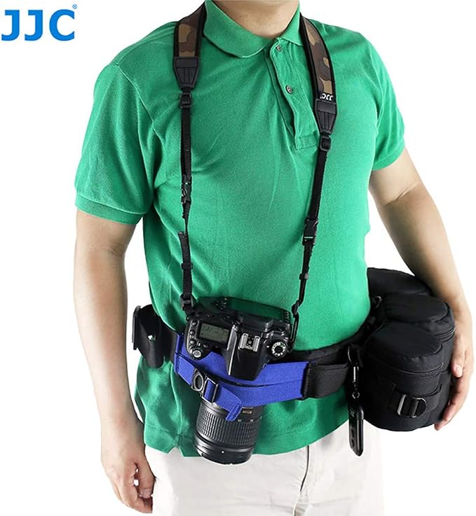 JJC GB-1 Adjustable Photography Utility Belt, Wrist Waistband, Accessory, Speed Belt for Carrying Gear Bag Case, Lens Pouch, Flash Accessories, D-Rings, Breathable 3D Mesh - Image 5
